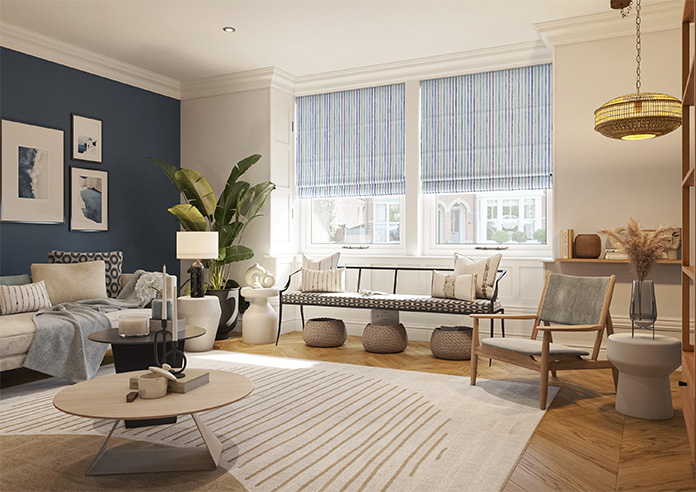Vintage Stripe, Riviera - Roman Blind - Image 6